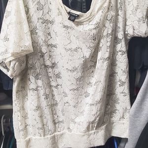 Off shoulder lace top